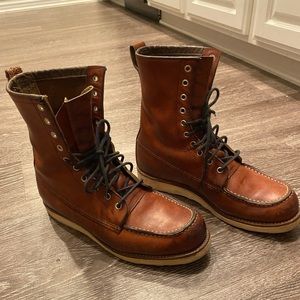 Red Wing 877 8” Leather Boots Size 10.5